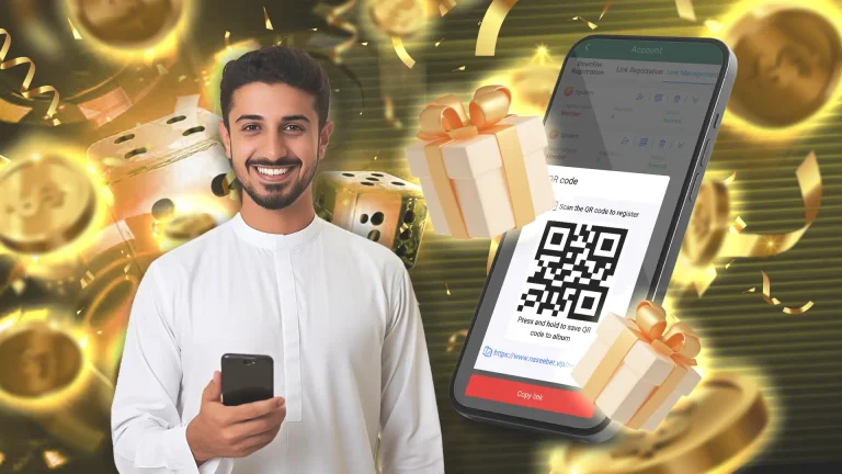 Image illustrating the referral program at Naseebet Casino.